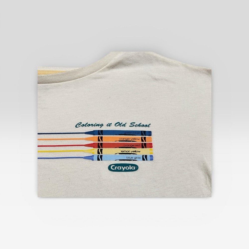 Cream Girls Crop Top With Crayola Graphic Design - Picture 3 of 3